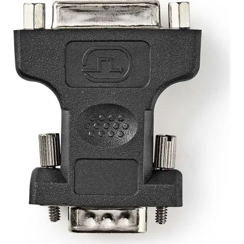 Nedis VGA-adapter DVI-I 24+5-pin, nikkelplateret, sort