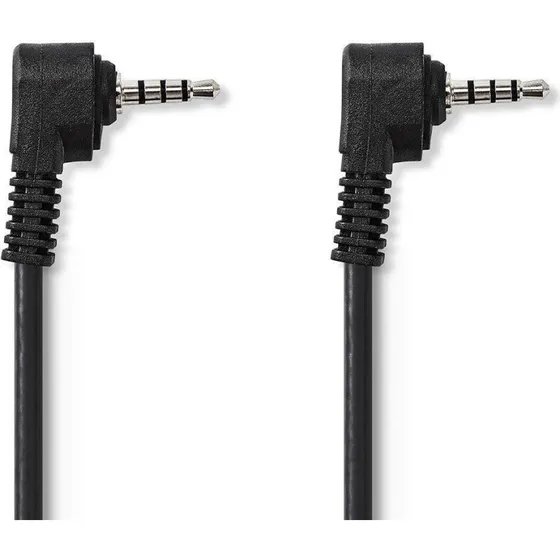 Nedis AV-kabel 3.5 mm, 1 m, nikkelplateret, sort