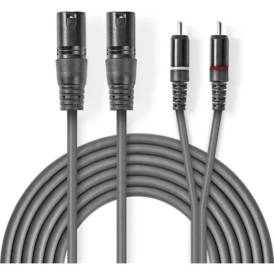 Nedis OnStage XLR til RCA Audio Kabel 3 m