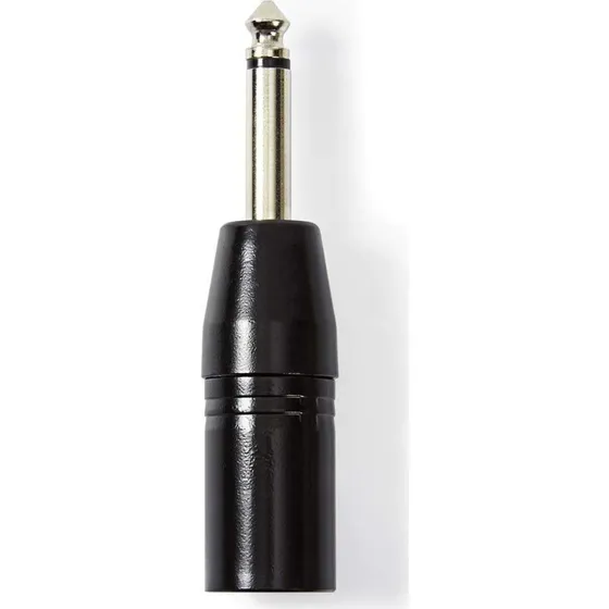 Nedis OnStage XLR 3-Pin til 6.35 mm Han, Nikkelplateret, Sort