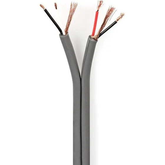 Nedis Lydkabel 4x0,16 mm² 100 m Runde Mørkegrå PVC
