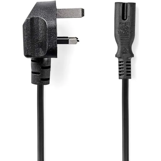 Nedis UK Strømkabel IEC C7 5 m, Sort