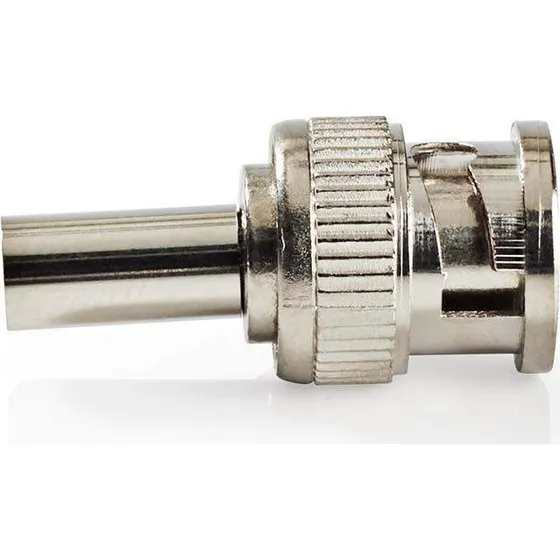 Nedis CVVC01905ME Lige BNC-stik, Nikkelplateret, 50 Ohm, Krymp
