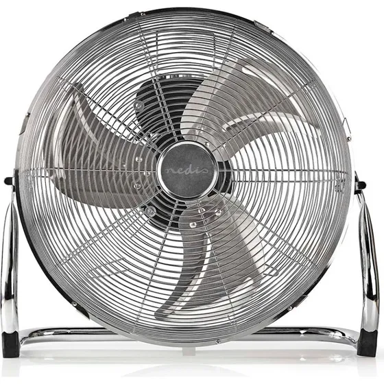 Nedis FNFL10CCR40 40 cm Gulvventilator, 3-Hastighed, Metal, Krom