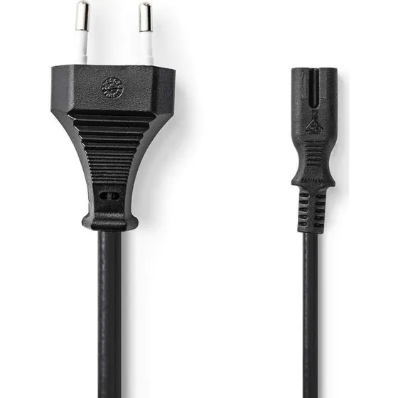 Nedis Strømkabel Europlug til IEC C7, 3 m, sort