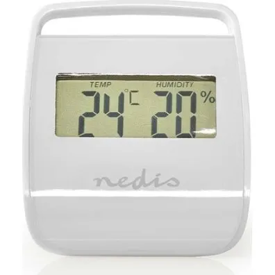 Nedis WEST100WT - Digitalt termo-hygrometer, hvid
