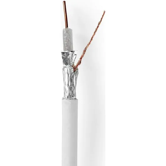 Nedis Coax Kabel 10 m, hvid, trippel-skærmet, 75 Ohm