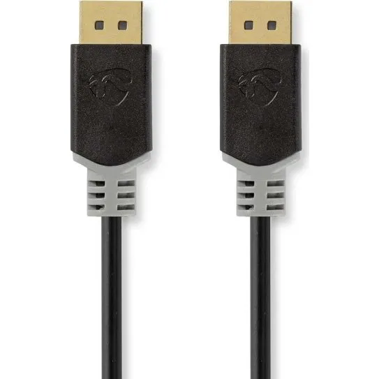 Nedis DisplayPort 1.4 kabel 3 m guldplateret antracit