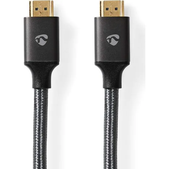 Nedis High Speed HDMI-kabel med Ethernet 1 m, Gun Metal Grå