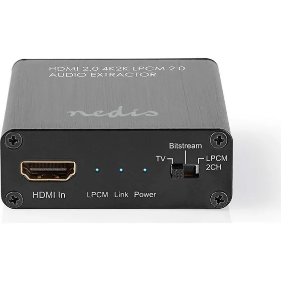 Nedis VEXT3470AT HDMI Audio Disembedder, 4K60, Metal, Antrac