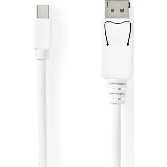 Nedis Mini DisplayPort til DisplayPort-kabel, 2 m, hvid