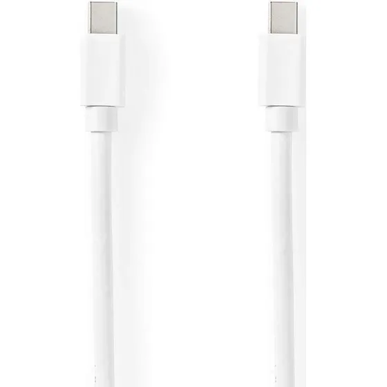 Nedis Mini DisplayPort-kabel 2 m, hvid, nikkelplateret