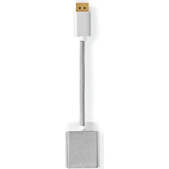 Nedis DisplayPort til DVI-D Adapter 20 cm Guldplateret Sølv
