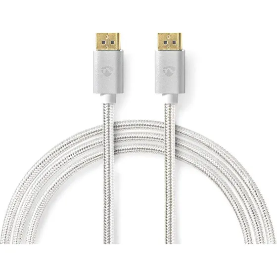 Nedis Fabritallic DisplayPort-kabel 2 m, guldplateret, 8K@60Hz