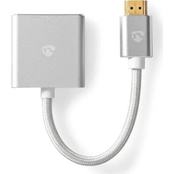 Nedis HDMI til VGA-adapter, 20 cm, guldplateret, med 3.5 mm lydudgang