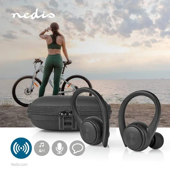 Nedis Bluetooth Sports Earbuds med Opladningsetui (16 timer)