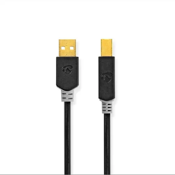 Nedis USB-A til USB-B 1 m guldbelagt