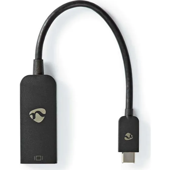 Nedis USB-C til DisplayPort Adapter 20 cm, 8K@30Hz, runde, nikkelplateret