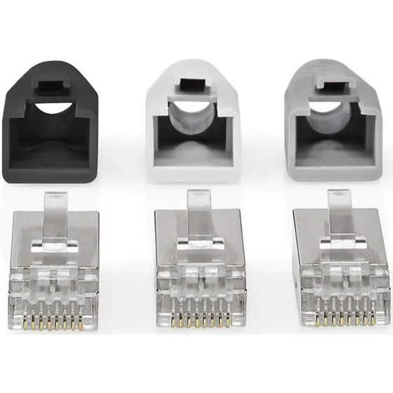 Nedis RJ45-stik CAT6 FTP, 10 stk., grå, guldbelagt