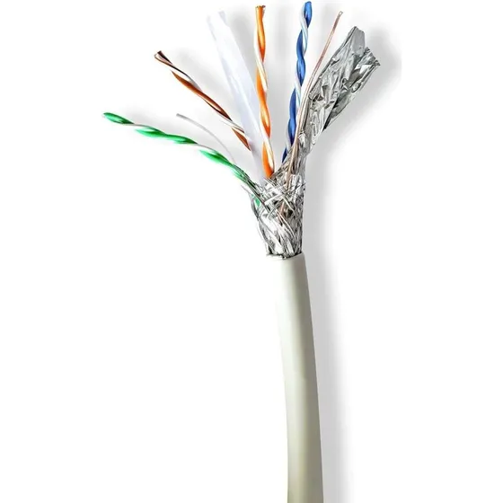 Nedis CCBG8538GY100S CAT6a Netværkskabel, 100 m, Grå, S/FTP, LSZH