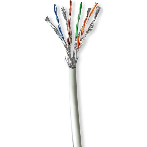Nedis CCBG8548GY50S CAT7 Netværkskabel, 50 m, Grå, S/FTP, Indendørs
