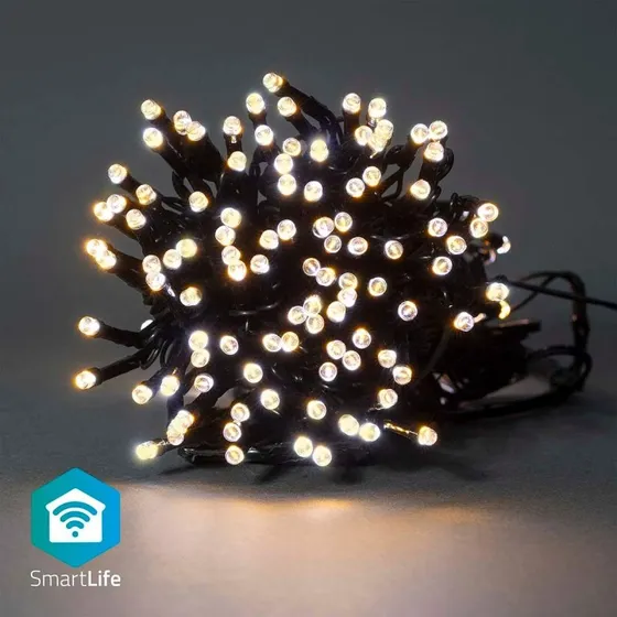 Nedis SmartLife Smart LED-lyskæde, 10 m, varm hvid, Wi-Fi