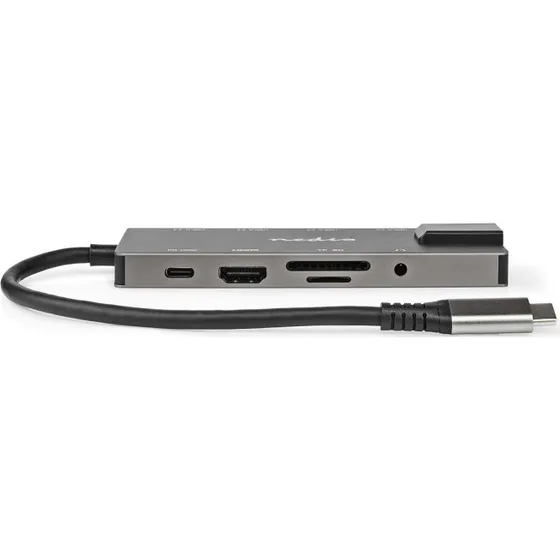 Nedis USB-C 10-in-1 Multi-Port Adapter, Guldplateret, Antracit, 5 Gbps