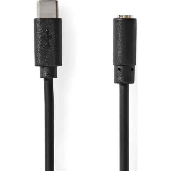 Nedis USB-C til 3,5 mm hovedtelefonadapter, 1 m, sort