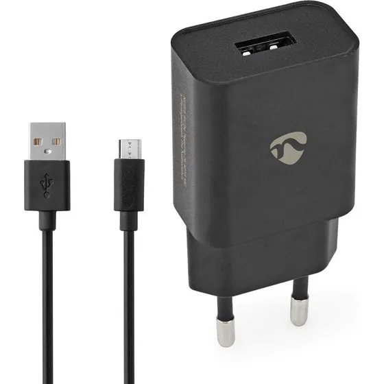 Nedis Vægoplader 5 W | USB-A | Mikro-USB-kabel 1 m | Sort