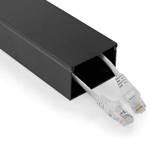 Nedis CMDT6040BK110 Kabelkanal, Aluminium, Sort, 40 mm