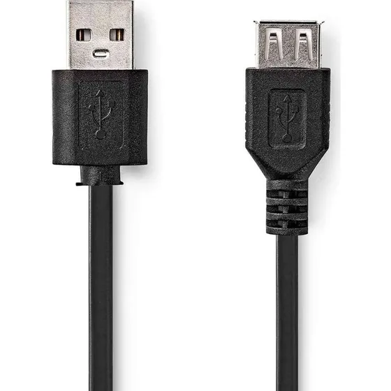 Nedis CCGB60010BK10 USB-kabel, 1 m, USB-A, sort