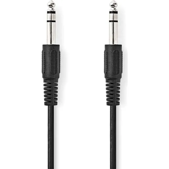 Nedis CAGL23000BK20 6,35 mm stereo lydkabel, 2 m, sort