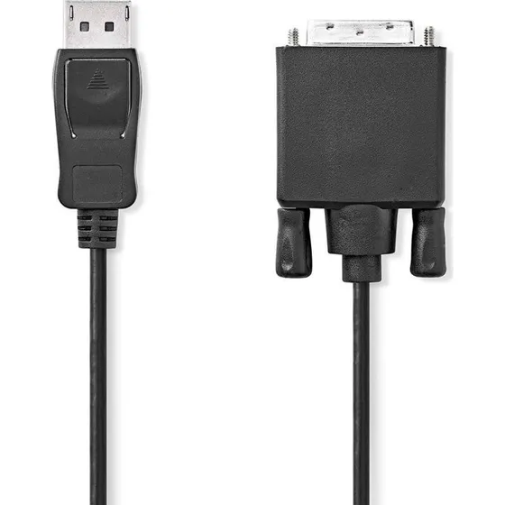 Nedis DisplayPort til DVI-D 2 m kabel, sort, nikkelplateret