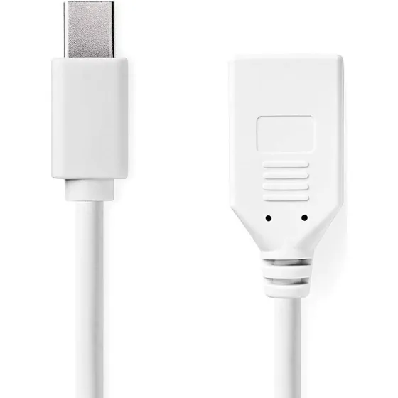 Nedis CCGB37450WT02 Mini DisplayPort til DisplayPort 0,2 m hvid