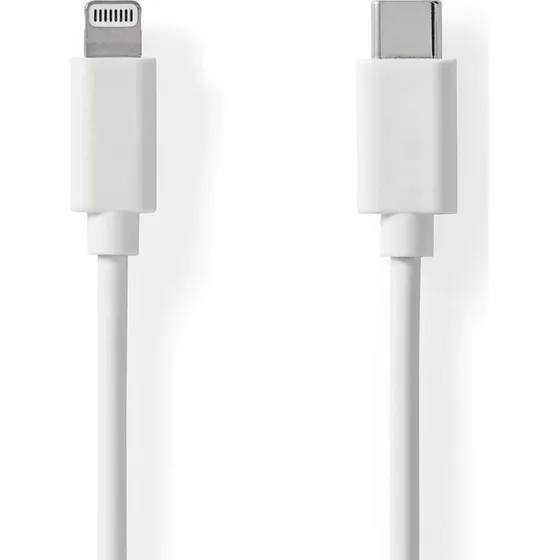 Nedis CCGL39650WT10 Lightning-kabel, 1 m, hvid
