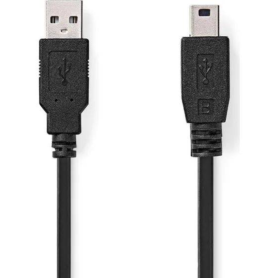 Nedis CCGL60300BK50 USB 2.0 Kabel, 5 m, Sort
