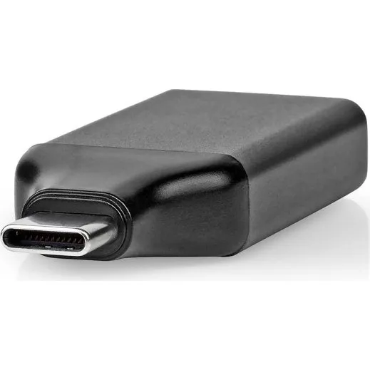 Nedis USB-C Adapter | 4K@60Hz | Nikkelplateret | Grå/Sort