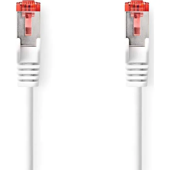 CAT6 S/FTP Netværkskabel 30 m, Hvid, LSZH, RJ45 Mand-Mand