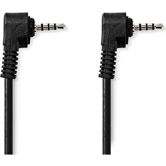 Nedis 3.5 mm Audio Video Kabel, 2 m, Nikkelpladeret, Sort