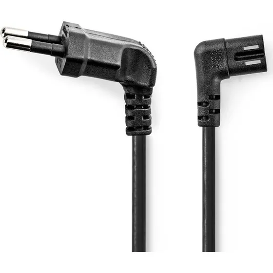 Nedis CEGL11055BK20 2m vinklet strømkabel, sort