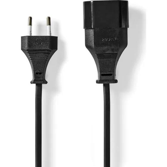 Nedis CEGL11085BK20 2 m strømkabel, sort