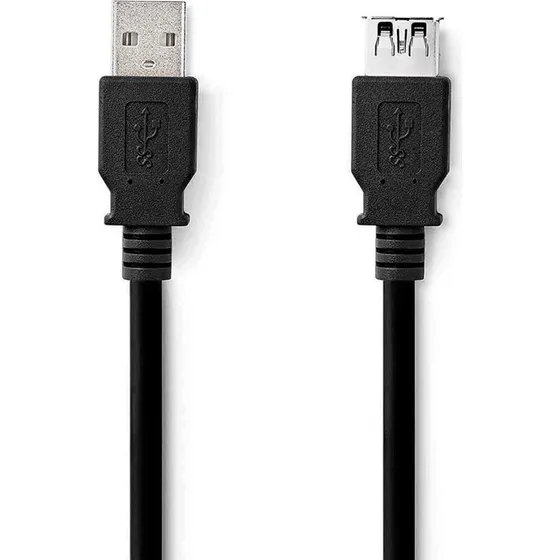 Nedis CCGL61010BK20 USB-kabel 2 m, USB 3.2 Gen 1, sort