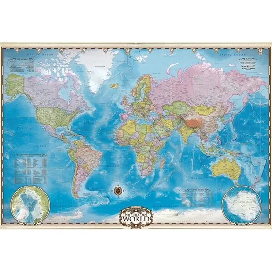 Verdenskort-puslespil 2000 brikker 97x68 cm