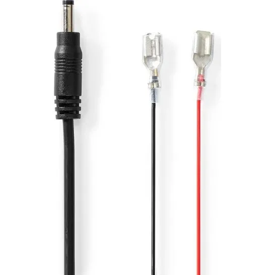 Nedis Strømkabel F1 2,0 m DC Hunstik Kobber Sort