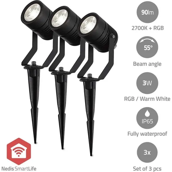 Nedis Smartlife Zigbee RGB Havelampe 3pk 90lm