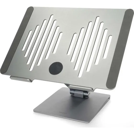 Nedis Notebook Stander 17" USB-C, USB-A, HDMI – Aluminium, sammenfoldelig