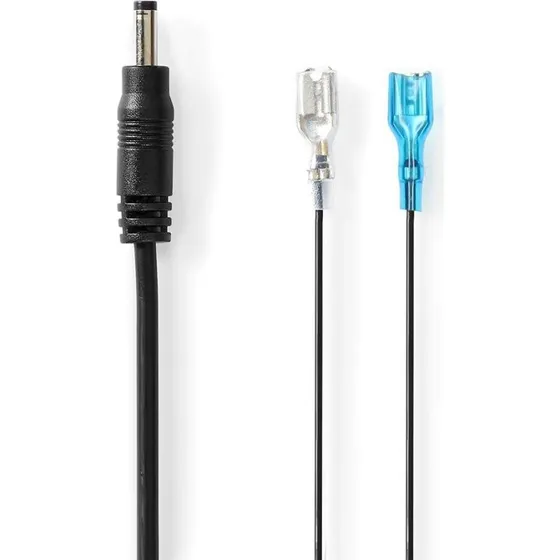 Nedis Strømkabel 6/12V, 2m, sort, DC-hunstik, runde, PVC