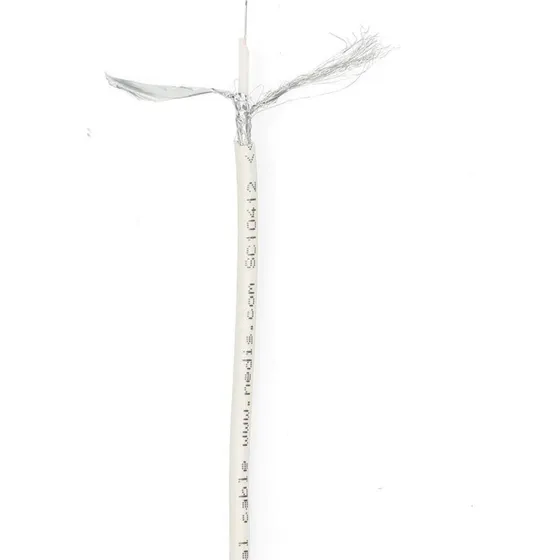Nedis 20m Dobbelt Afskærmet Coax Kabel, Hvid, PVC