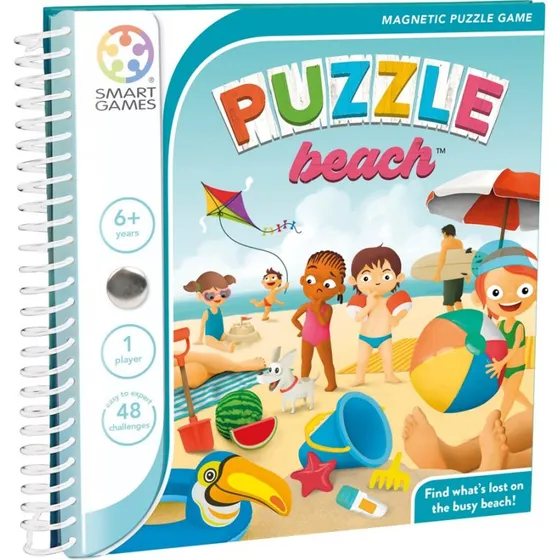 SmartGames Magnetisk Puslespil 5 Brikker, 48 Udfordringer, 6+ år - Strand