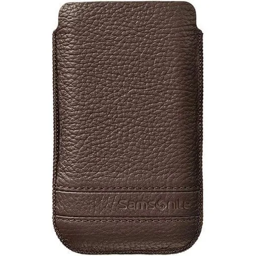 Samsonite Mobile Bag Classic Leather Small Brun